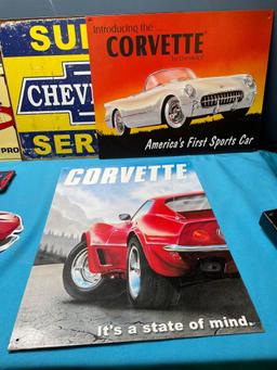 13 Metal Corvette signs