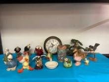 Birds, including Vintage, Robin, model, buzzard bobble heads , Annalee duck, vintage swan rattle