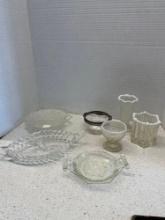 Clear glass, including Fenton