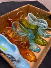 7 Fenton glass boots