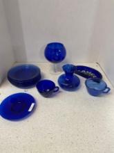 Cobalt blue glassware