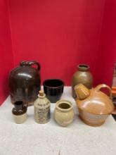 Antique crock jugs