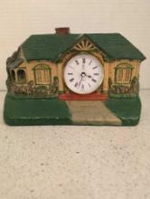 Chalk ware cottage clock