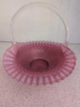 Fenton glass basket