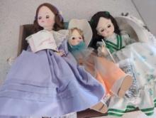 3 Madame Alexander dolls