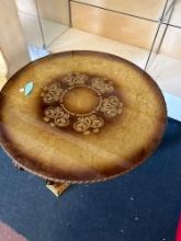 vintage 1960s glass top table very ornate