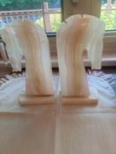 Marble horse bookends