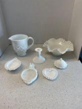 Milk glass lot