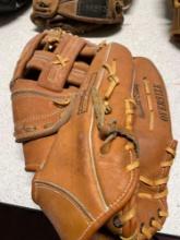 4 baseball gloves