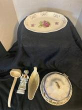 China plates and dish and pottery picture and scoop