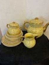 vintage USA guaranteed 22 karat gold coffee set