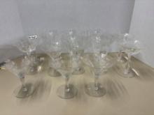 Heisey Glass Rose stem glasses other glass