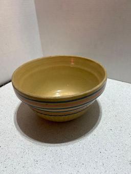 Vintage 1930s large Multi striped mixing bowl