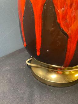Modernist red and black lava lamp