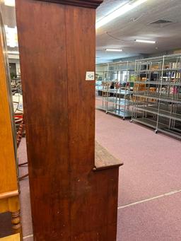 One piece, primitive wood cupboard