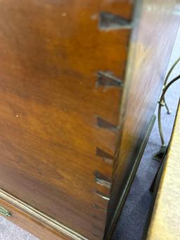 early primitive cedar chest w/ 2 drawers, fancy dovetail