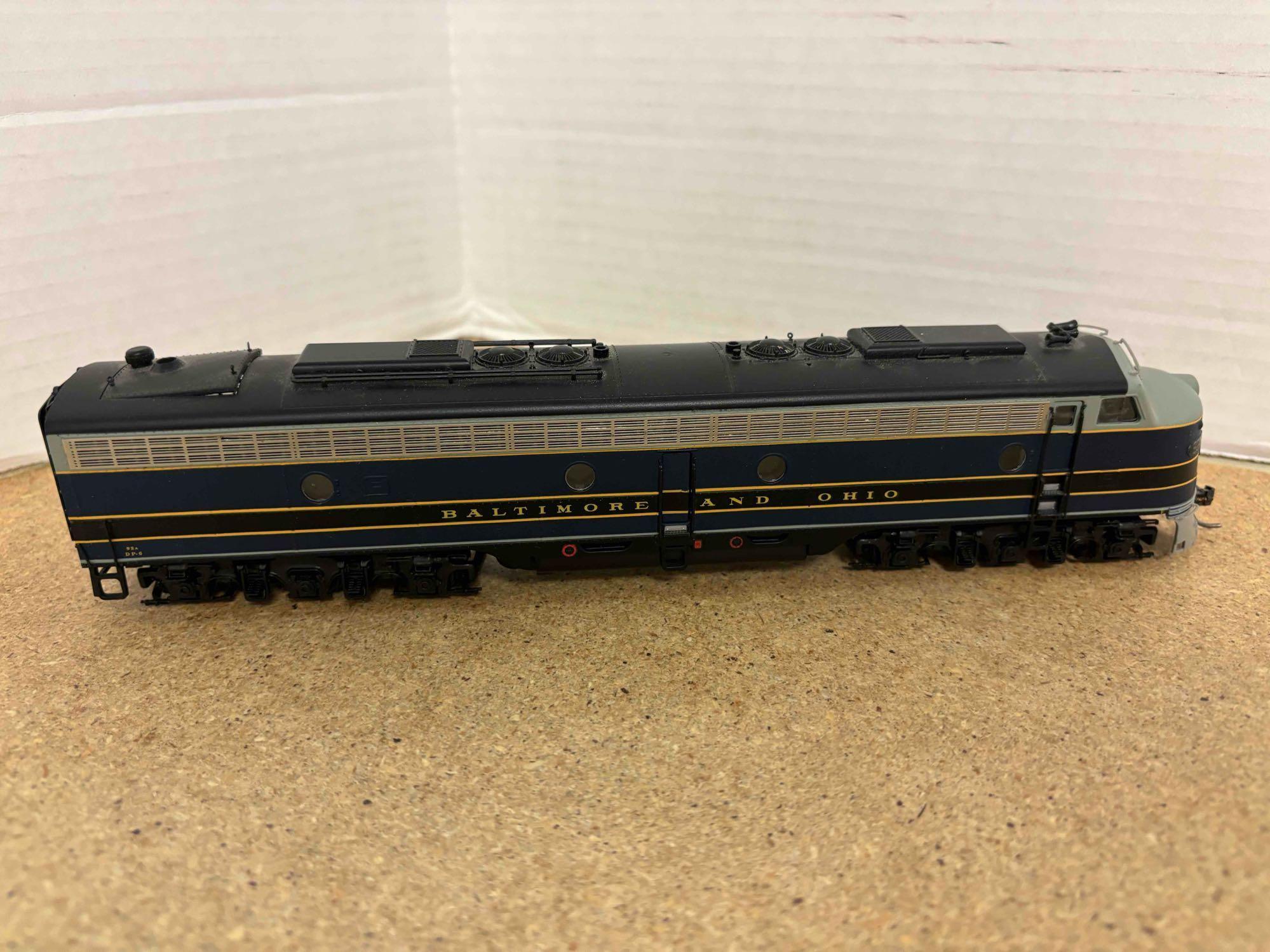 HO scale Pennsylvania number 5856 electric engine and Baltimore and Ohio number 92 a diesel electric