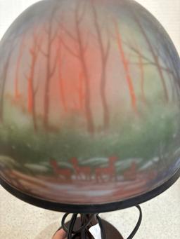 Reverse painted lamp newer