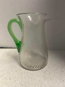 swirl depression glass pitcher