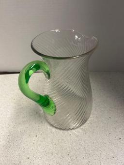 swirl depression glass pitcher