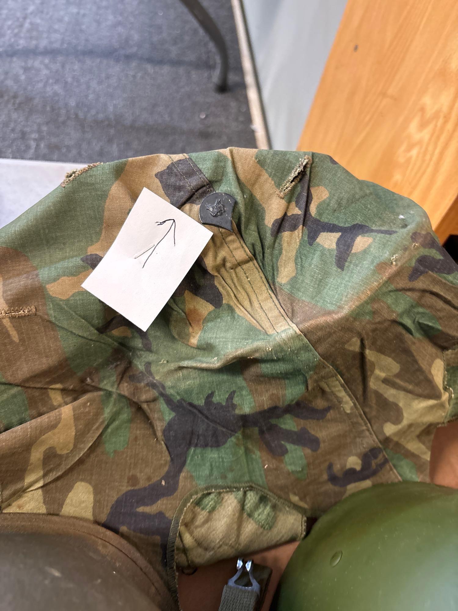 US M1 helmet, Helmet liner, Camouflage helmet cover