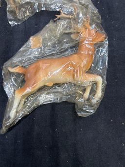 The unbreakable vintage ornaments and deer figures