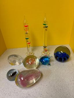 Galileo thermometer paperweights