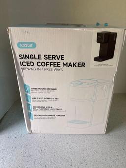 New open box single serve iced coffee maker