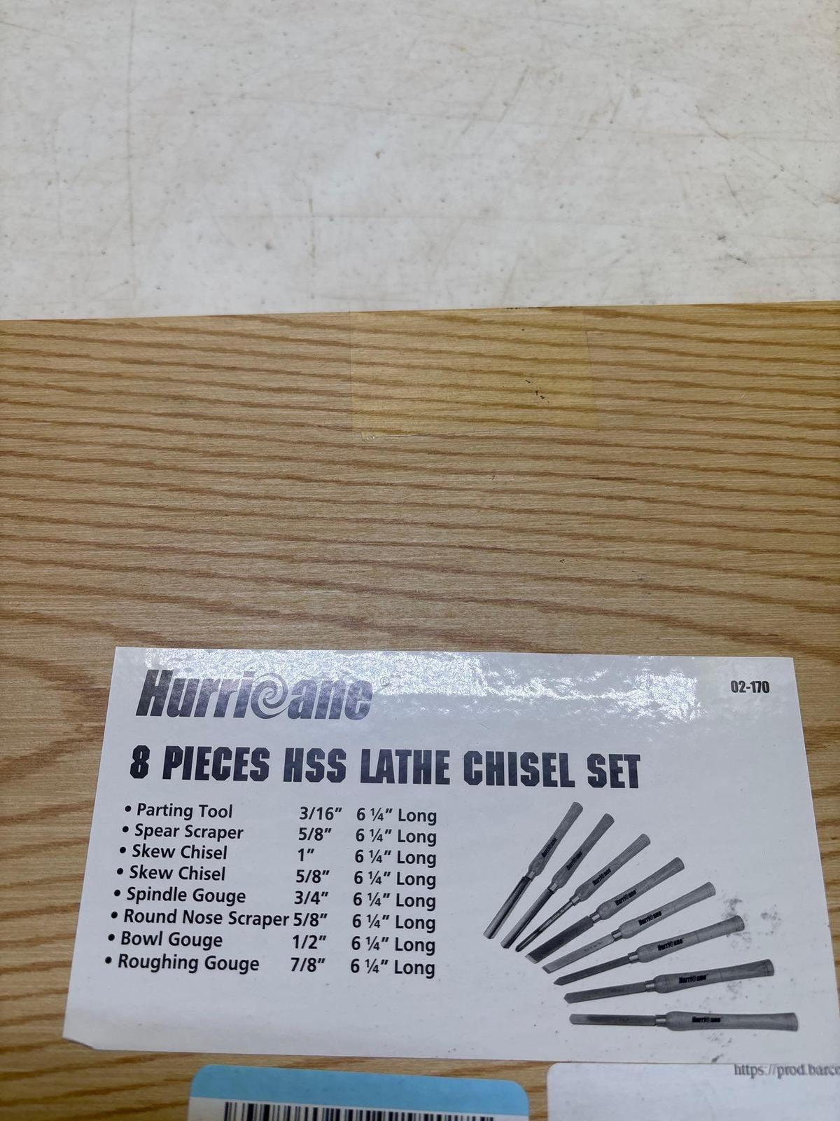 New hurricane eight piece lathe chisel set