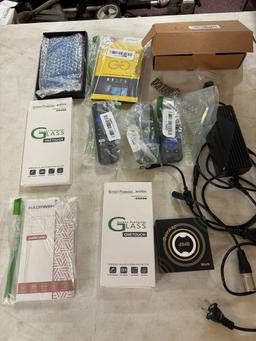 Phone cases, TV, remotes, etc.
