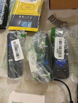 Phone cases, TV, remotes, etc.