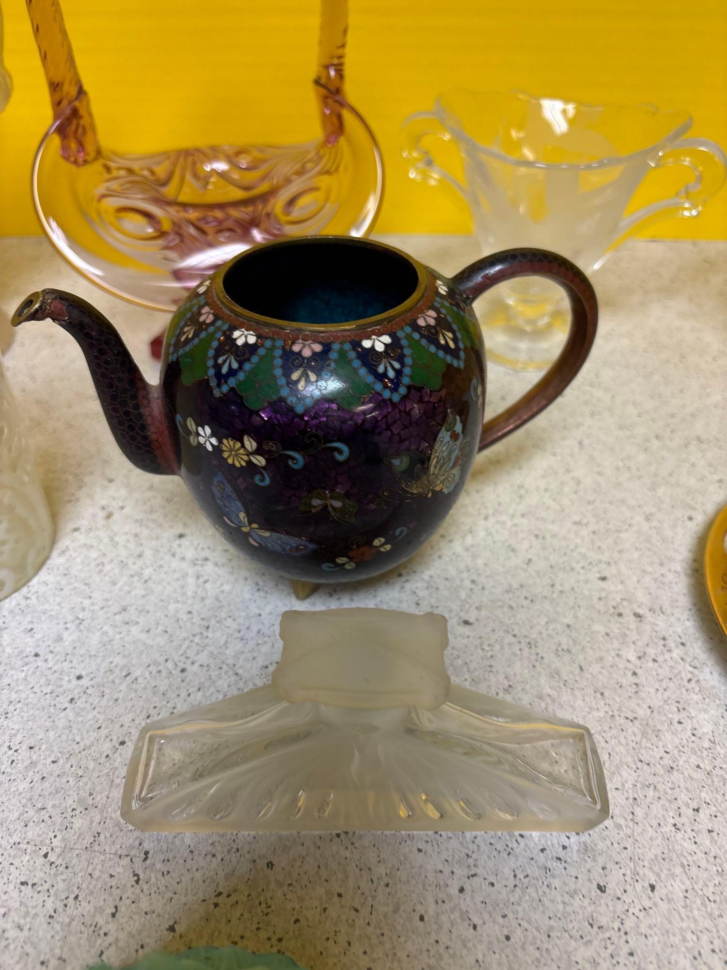 Tree of life pitcher and other glassware