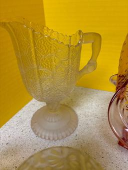 Tree of life pitcher and other glassware