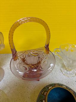 Tree of life pitcher and other glassware
