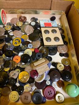Buttons and quilting squares