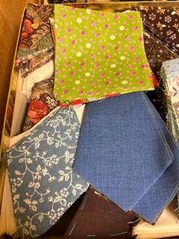 Buttons and quilting squares