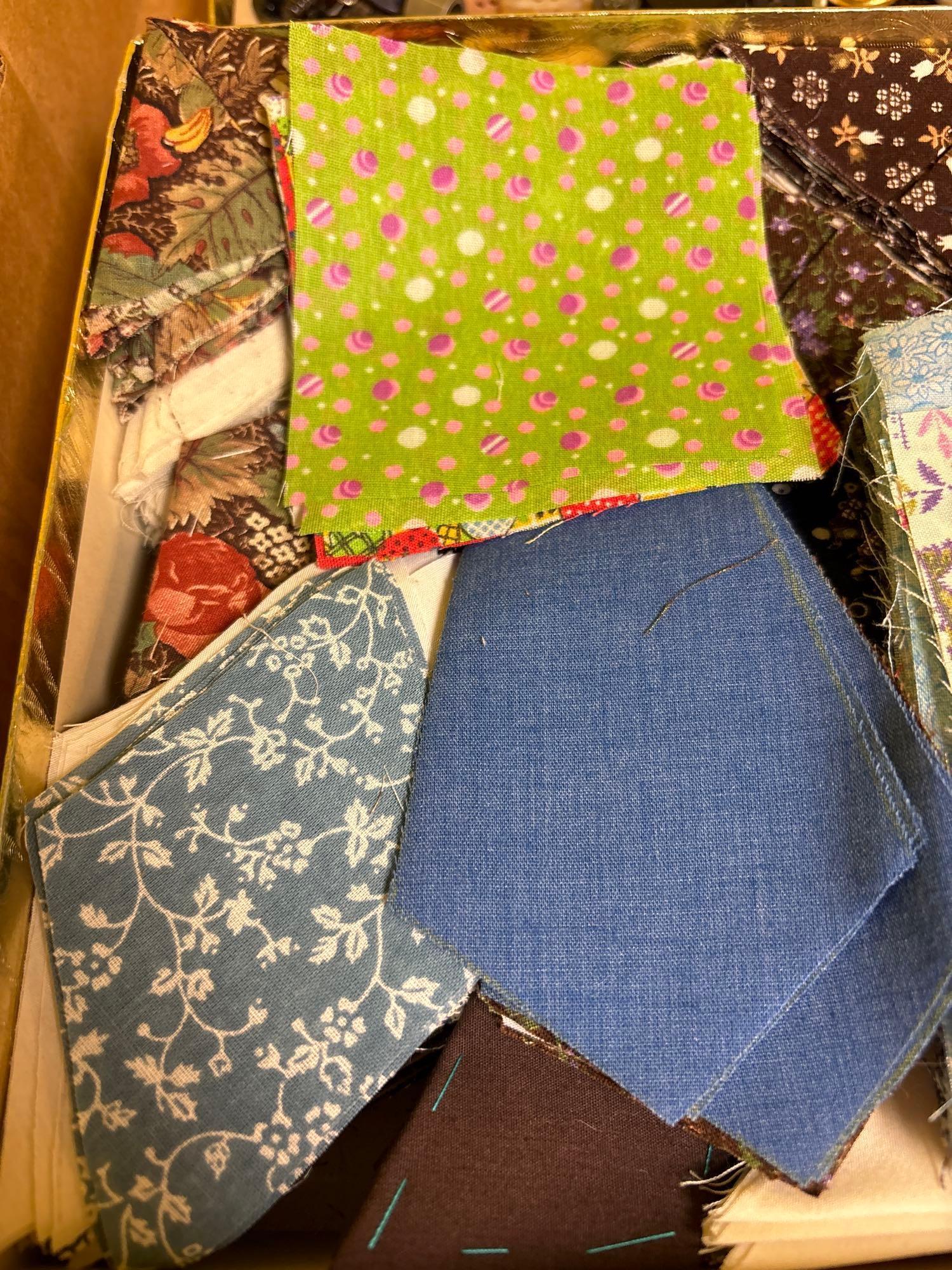 Buttons and quilting squares