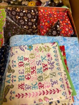 Buttons and quilting squares