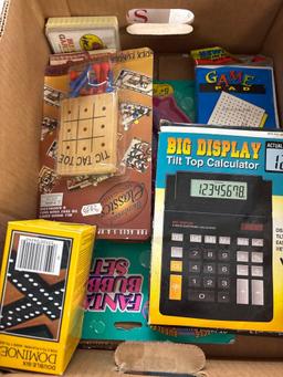 Dominos calculator, etc.