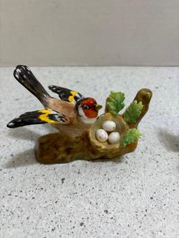 Two crown Staffordshire, bird figurines designed and modeled by JT Jones