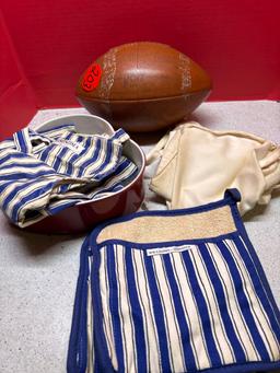 VOIT football aprons and hot pads