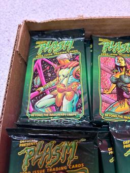 Approximately 35 packs of unopened PLASM trading cards