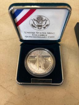 1992 silver dollar proof Columbus