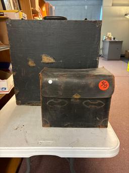 Leather file Box and suitcase