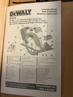 new in box Dewalt flex volt circular saw