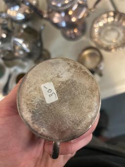 some sterling and weighted sterling and silver plate