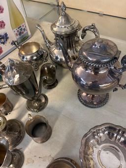 some sterling and weighted sterling and silver plate