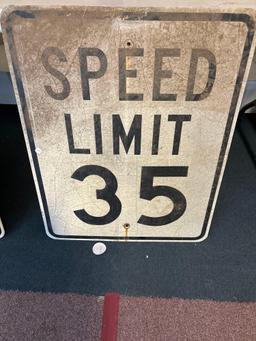Speed limit 35 sign