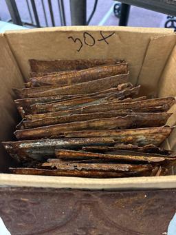 8 x 7.5 ceiling tiles, 30+, rusty patina