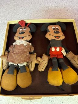 1950s Mickey and Minnie mouse cloth dolls